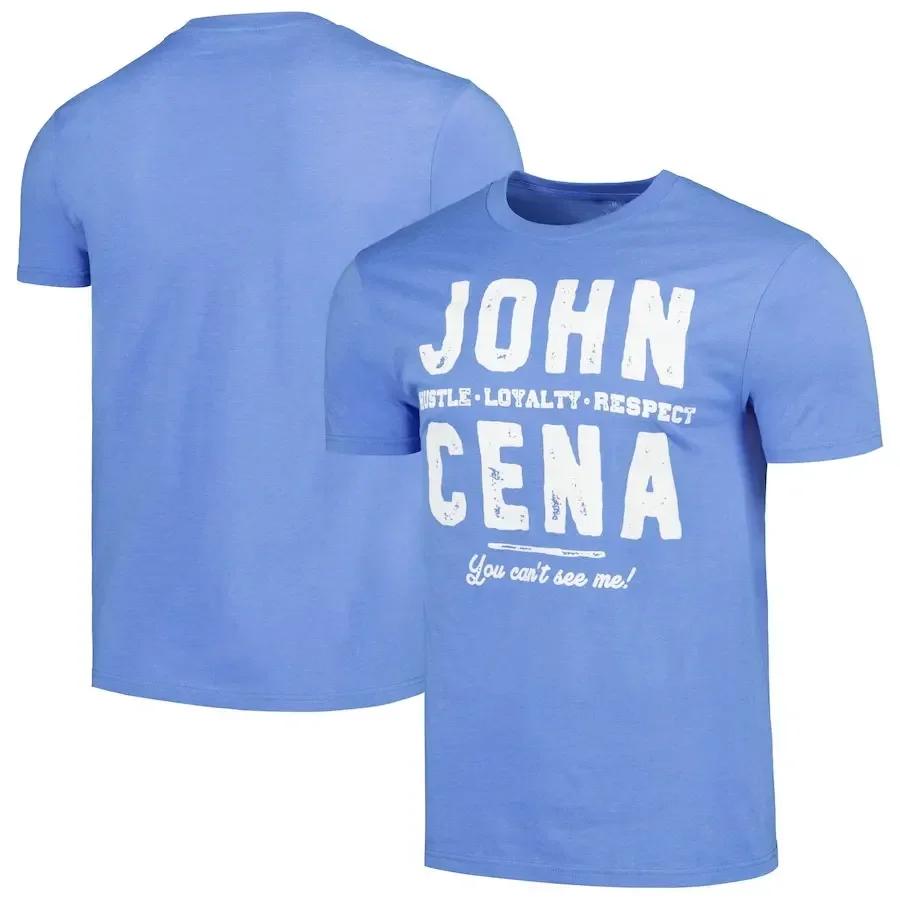 Round Neck Wrestler John Cena Graphic 3D Printed Top Short Sleeved Men's T-shirts - Soft Medium Stretch Polyester Fabric Summer Relaxed Fit Clothing