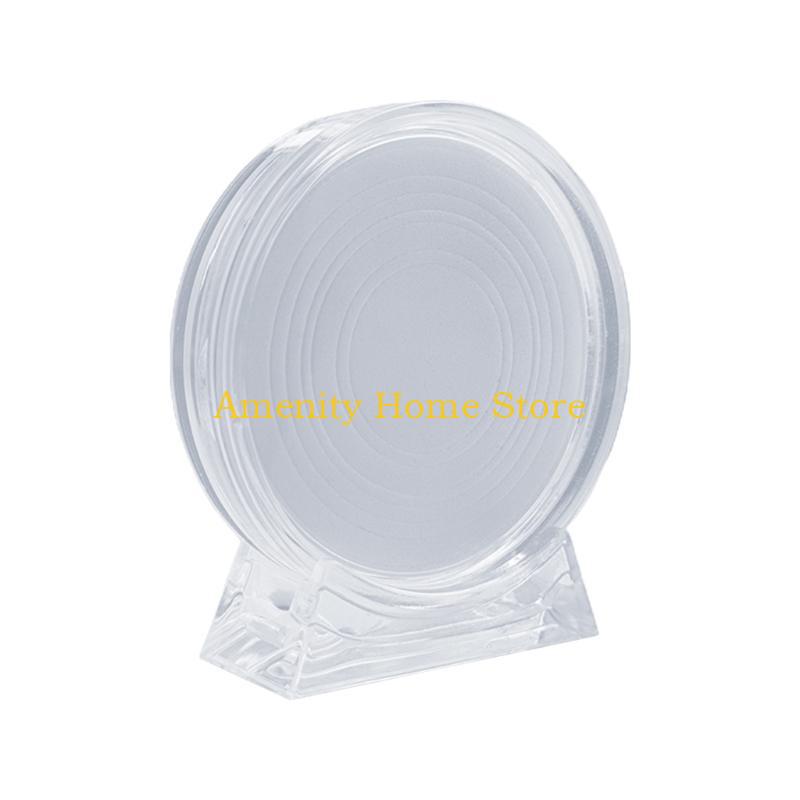 F26C Commemorative Coin Display Holder Capsules with Stands for Collecting Coin Container Organizer Storage Box Supplies