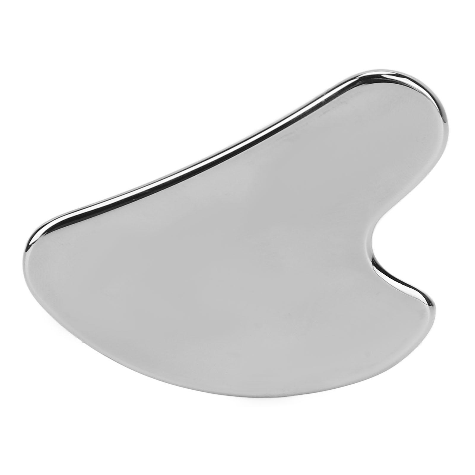 

Stainless Steel Gua Sha Ergonomic Stainless Steel Mirror Polish Quick Positioning Massage Scraper for Arms Back Legs