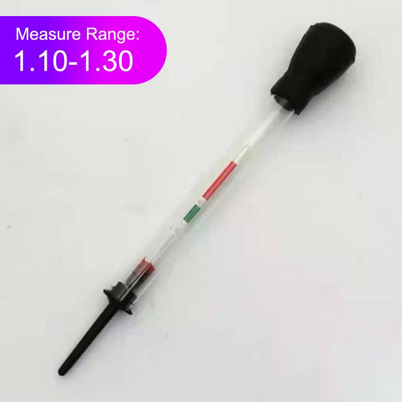 Battery Hydrometer Lightweight Electric Density Meter 1.10-1.30 Range Portable Tool for Solar Power System Battery Test