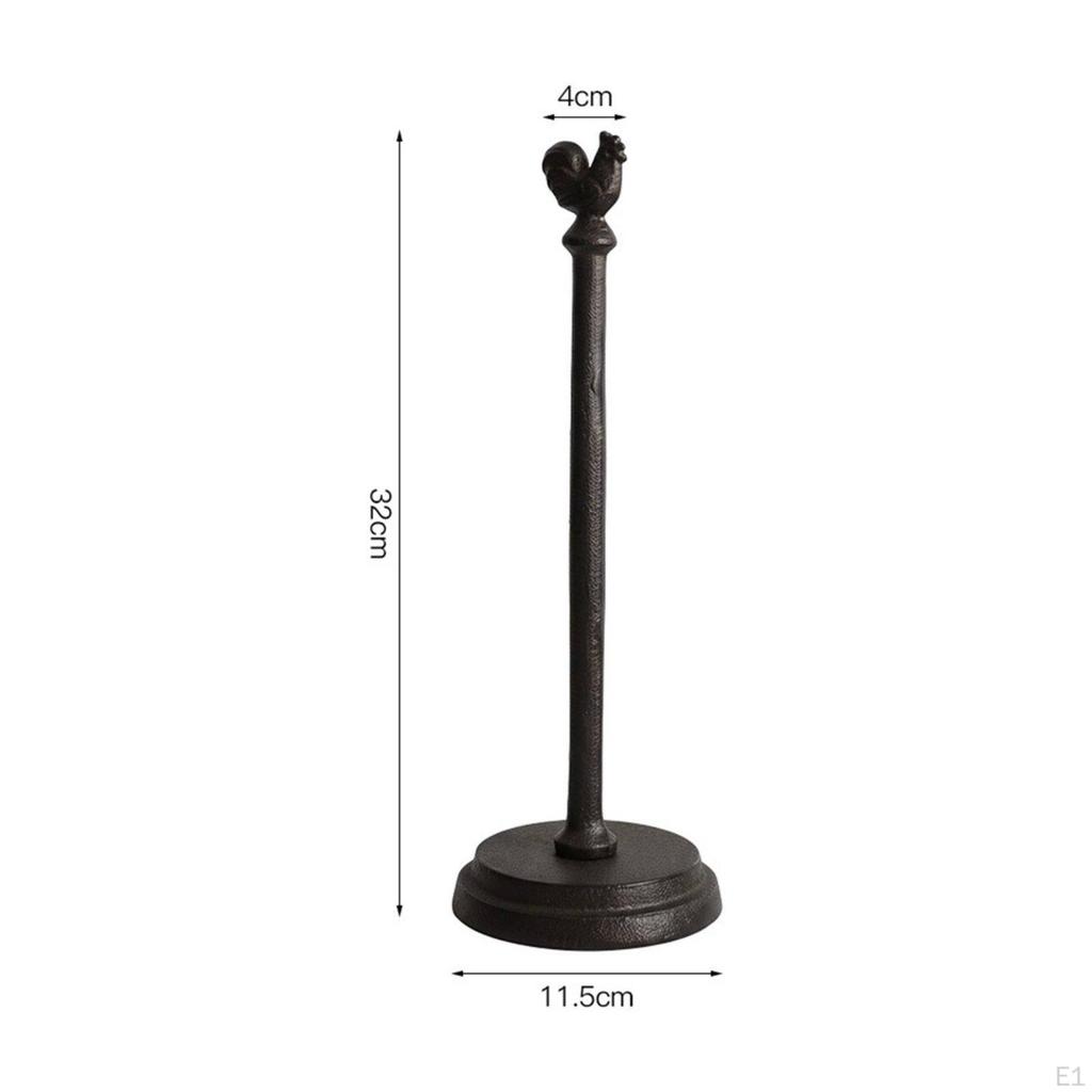 Paper Towel Holder Creative Design Cast Iron Stand Retro Roll for Countertop,