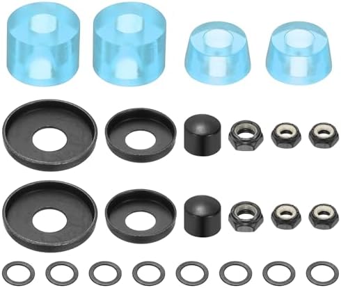 YELARXI Polyurethane Skateboard Bushings Truck Rebuild Long-Board Kit Washers Pivot Cup очистить синий
