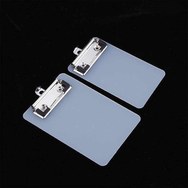 1/3Pcs Portable Transparent Clipboard With Hanging Hook Mini Clear Writing Board Hanging Office School Supplies