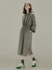 Avang Waistband Hooded Long Dress - D/Grey