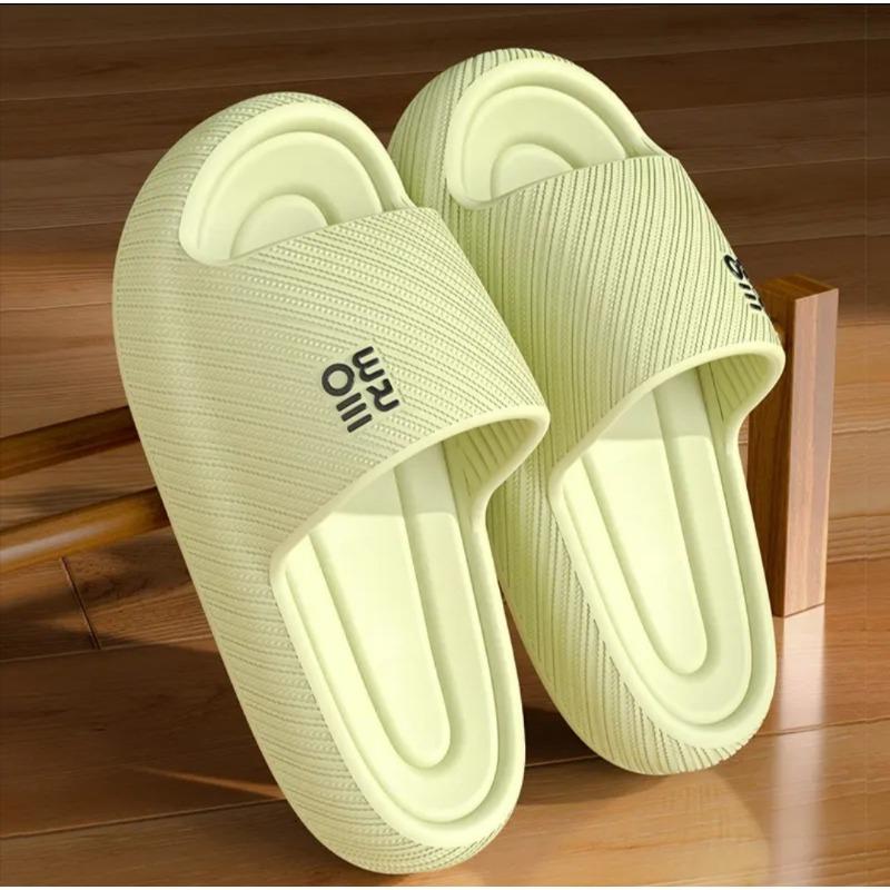 Унисекс Толстая подошва Облачные шлепанцы Нескользящая Массажная стелька ЭВА Домашние тапочки 36 зелёный