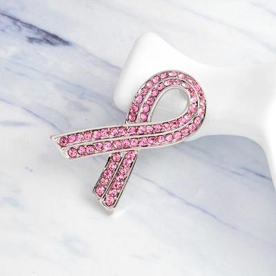 Stilvolle Rosa Strassstein AIDS-Aufklärungsschleife Brosche