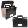 Buckle Closure Expanded File Holder with Handle Document Organizers Accordion Folder  Office Use