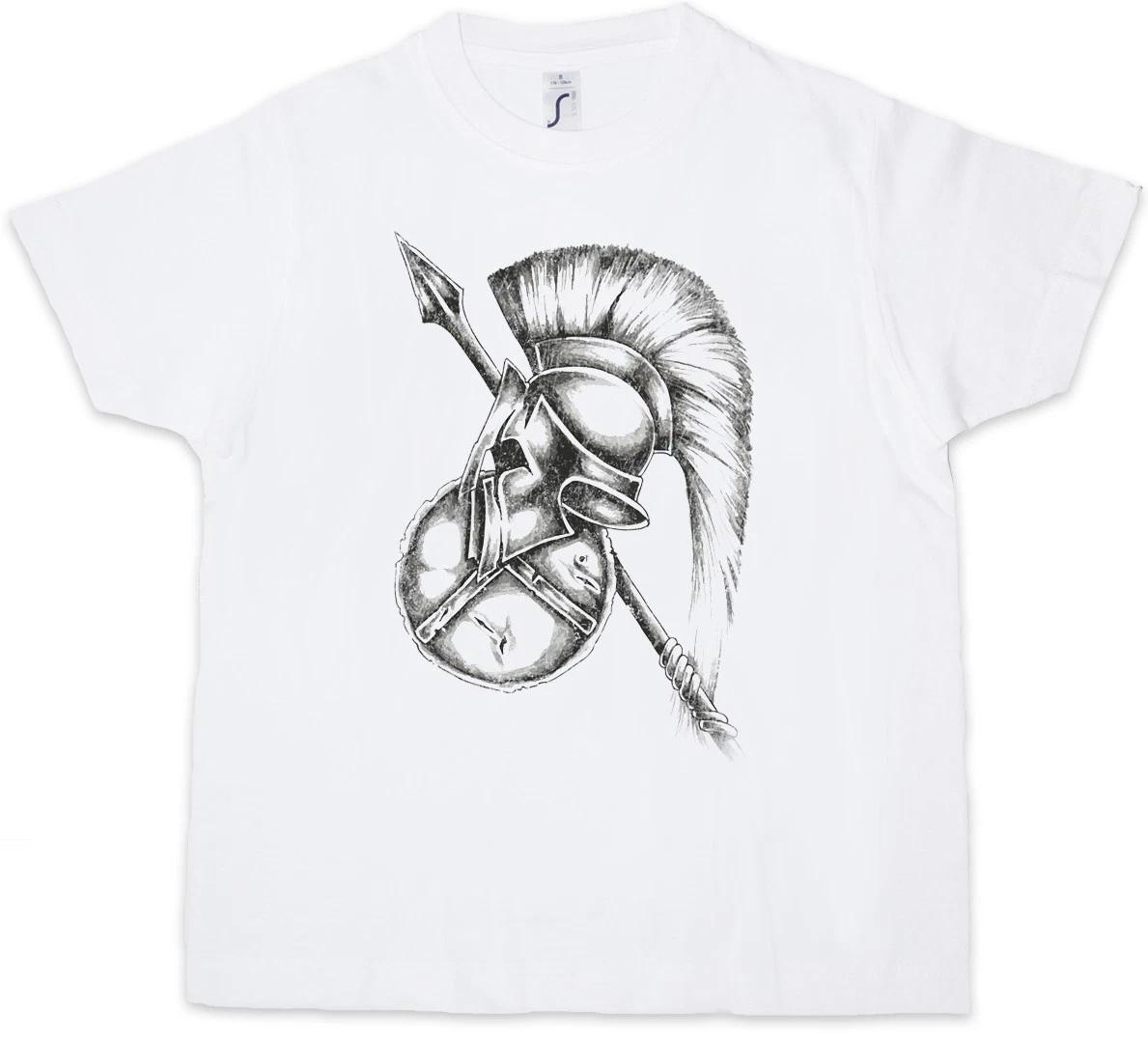 SPARTAN GEAR Kids Boys kids boys T-Shirt Sparta Spartans Shield Spear Helmet Leonidas 300 140