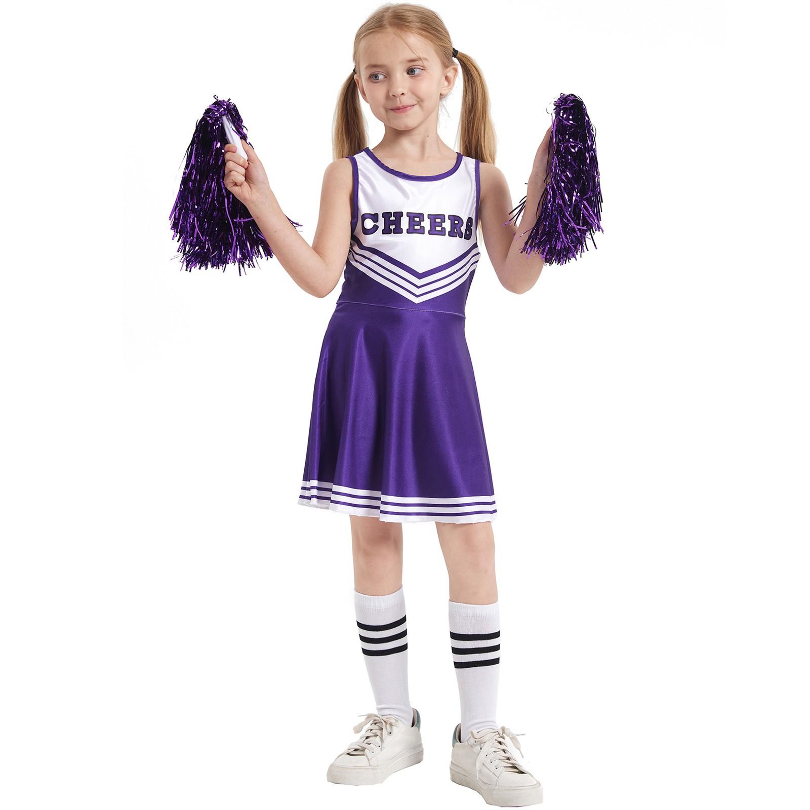 Cheerleading Dress Costumes Cheerleading Performance Costumes Cheerleading Uniforms 150 фиолетовый