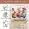 Vikama: Stylish Chicken-Print Glasses, All-Season Pillow Covers, Soft-To-The-Touch Cushion Covers, Home Decor