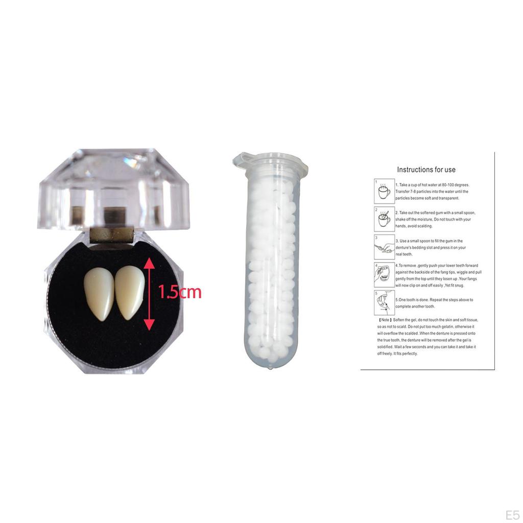 Halloween Fangs Fake Teeth Gift Decoration for Stage Performance Fancy Dress