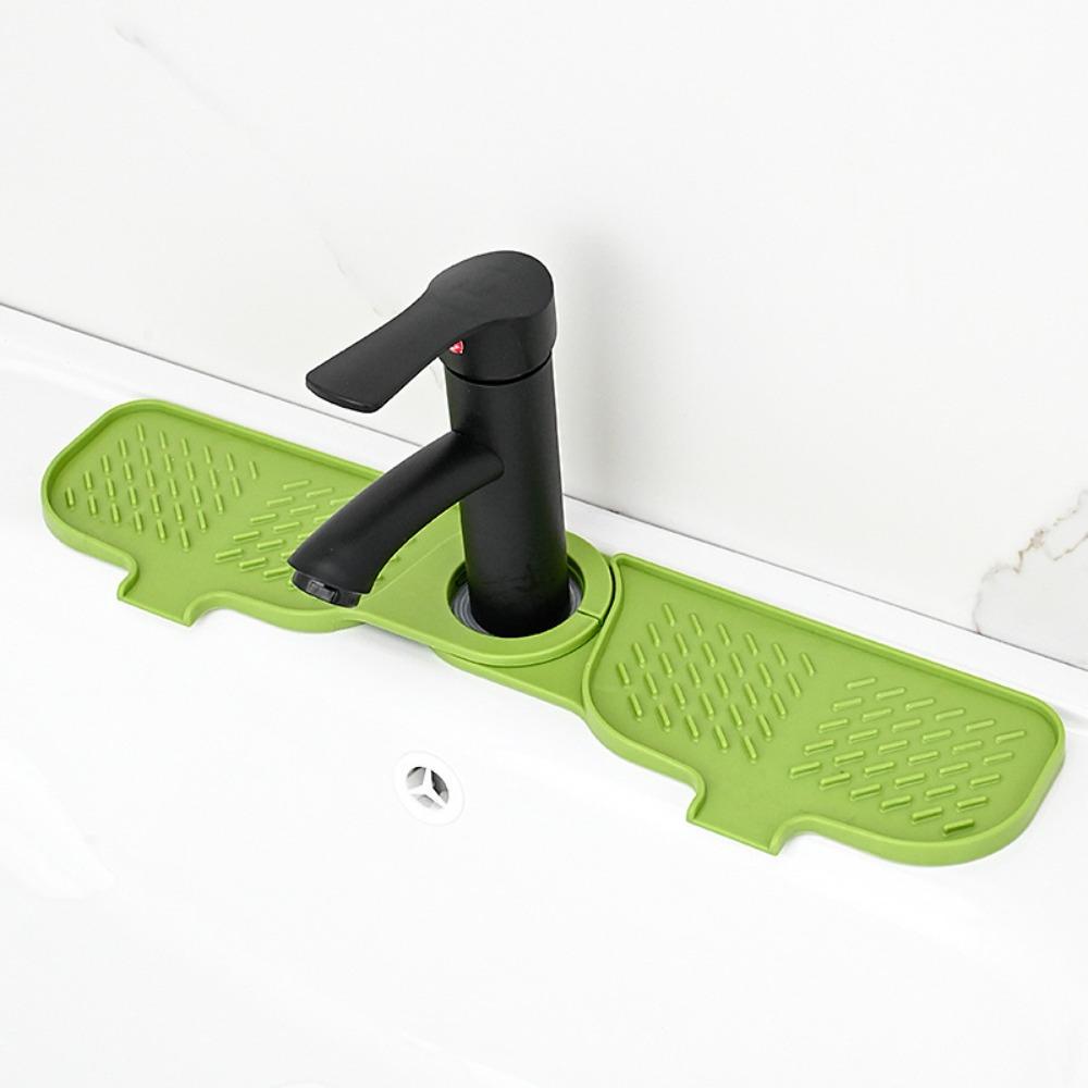 Slope Shape Sink Splash Guard Rotatable Faucet Drip Catcher Tray Sink Faucet Mat  Kitchen Sink