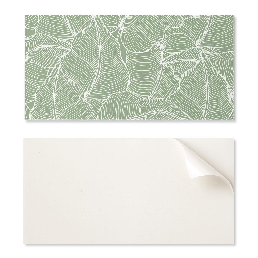 Naklejany Panel Dekoracyjny Do Szybkiej Odmiany Ściany 120X60 Cm Wzór Liści Z Falami
