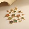 3PCS/LOT CARLIDANA Gold Plated Stainless Steel Colorful Star Pendants Charms for DIY Jewelry Making Necklace Earrings