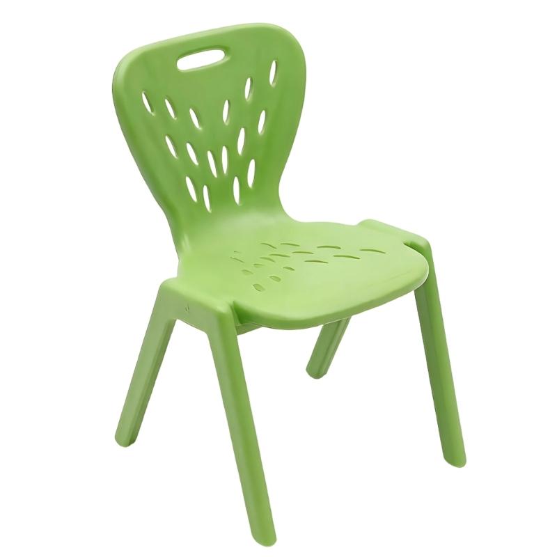 

Colorful Doll Furniture Small Chair Model Figurine With Hole Design For Doll House Accessories And Kids Pretend Play Game зелений