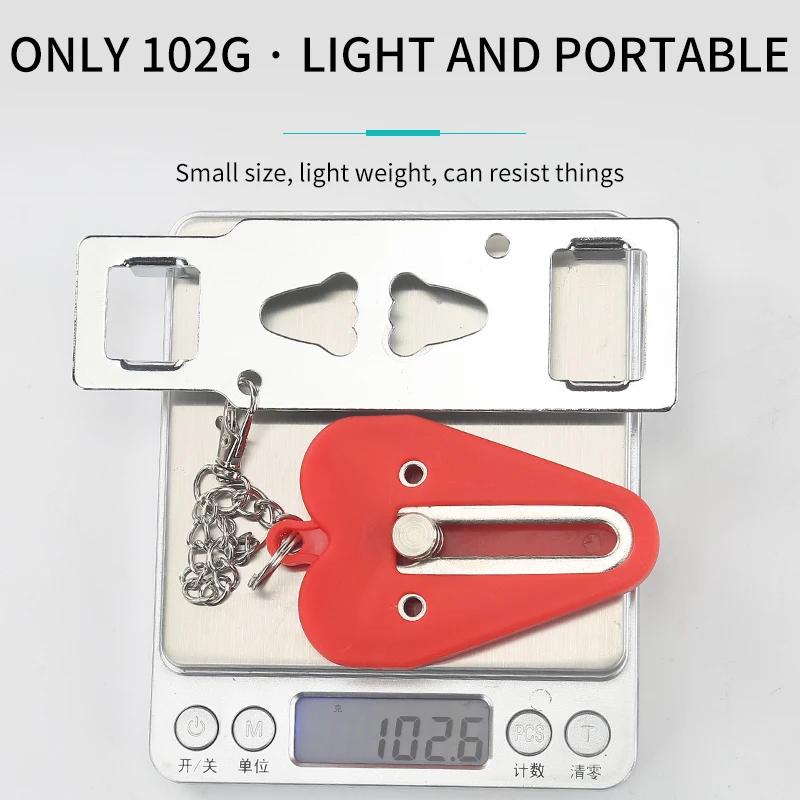 1/2pcs Security Portable Door Lock Latch No Drill Manual Hotel Room Devices For Add Security Holes Removable For Travel Safety