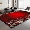 Christmas Big Carpet Santa Claus Snowman for Living Mat Room Decor Sofa Table Large Bedroom Bedside Foot Red Pad Decoration Rug