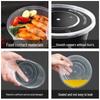 NHZHIW Disposable Round PP Takeaway Food Containers with Lids