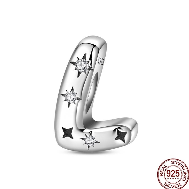 Copper 26 Letter A-Z Alphabet Charm Beads Fit Original Bangle Bracelet Necklace Pendant Jewelry Accessories Making