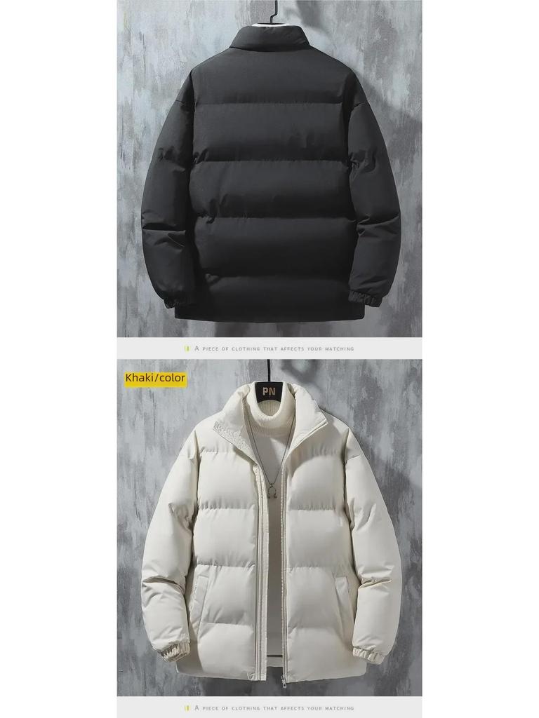 Men's 2023 Short Down Cotton Coat - Trendy Autumn/Winter Stand Collar Jacket
