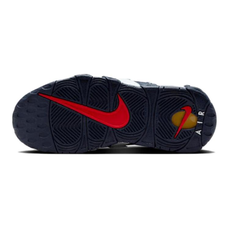 Nike Air More Uptempo GS Olympic Weiß Marineblau Rot Gold Schuhe FV5371-100