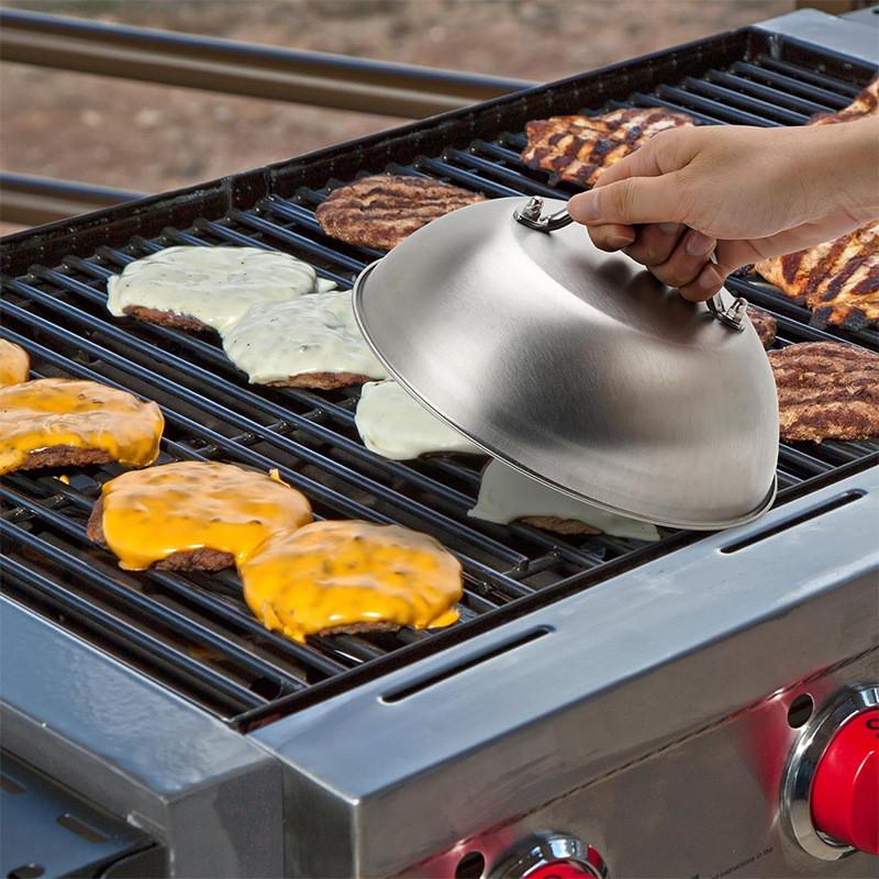 Stainless Steel Grill Cover For Steak And Burgers With Heat Resistant Design For Home And Outdoor Cooking