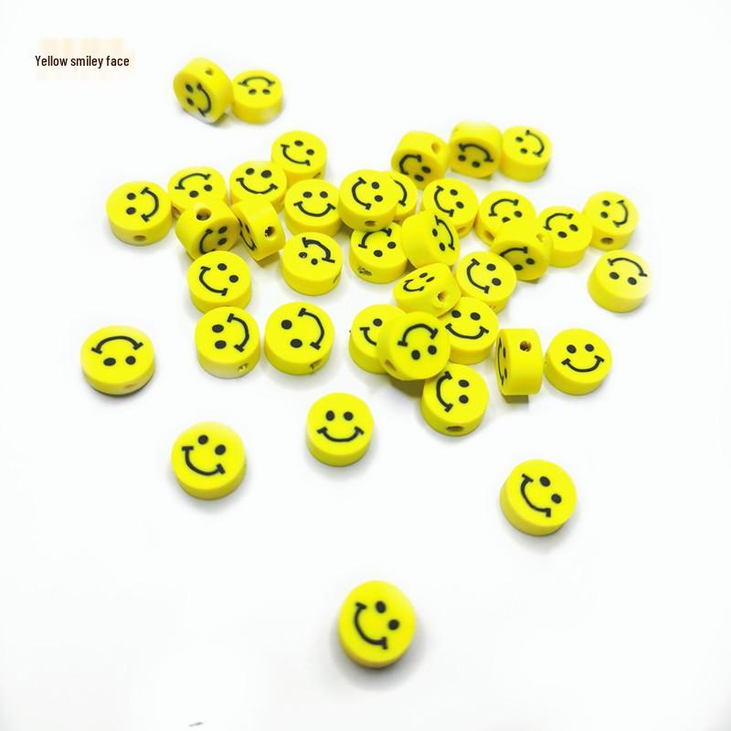 Colorful Fruit & Smiley Face Polymer Clay Beads Bracelet DIY Jewelry Accessories