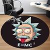 1pz Tappeto Rotondo Rick and Morty per Ufficio, Sotto Sedie da Ufficio Camera da Letto Soggiorno Arredamento Casa, Decorazione Stanza, Disponibile in Varie Misure
