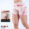 Women's High-Waisted Tie-Dye Yoga Shorts - Comfortable, Elastic, Athletic Wear for Fitness