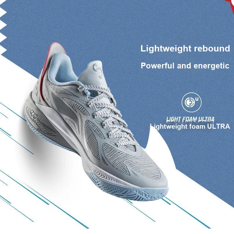 Li Ning Kids Sonic 12 Light Foam Ultra Fabric Lace-Up Non-Slip Wear-Resistant Breathable Low-Top Basketball Shoes Kids basketball shoes YKBU054-13
