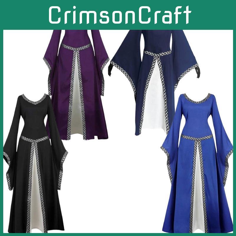 Cosplay Women Renaissance Costumes Medieval Victorian Long Dress Fashion Retro