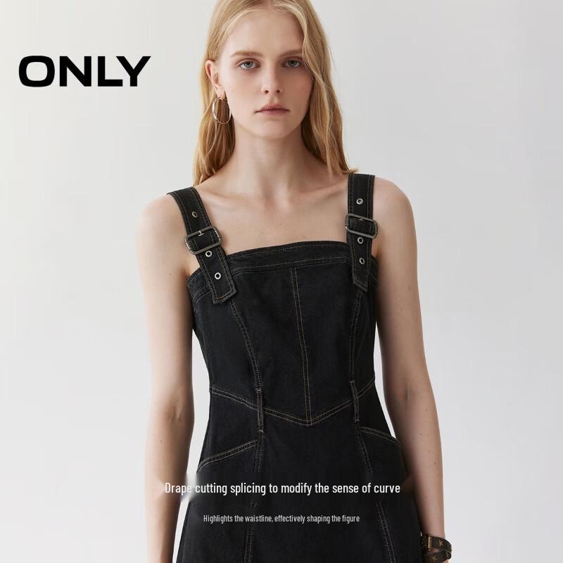 ONLY Women's 2025 Fall Adjustable Strap Denim Midi Dress