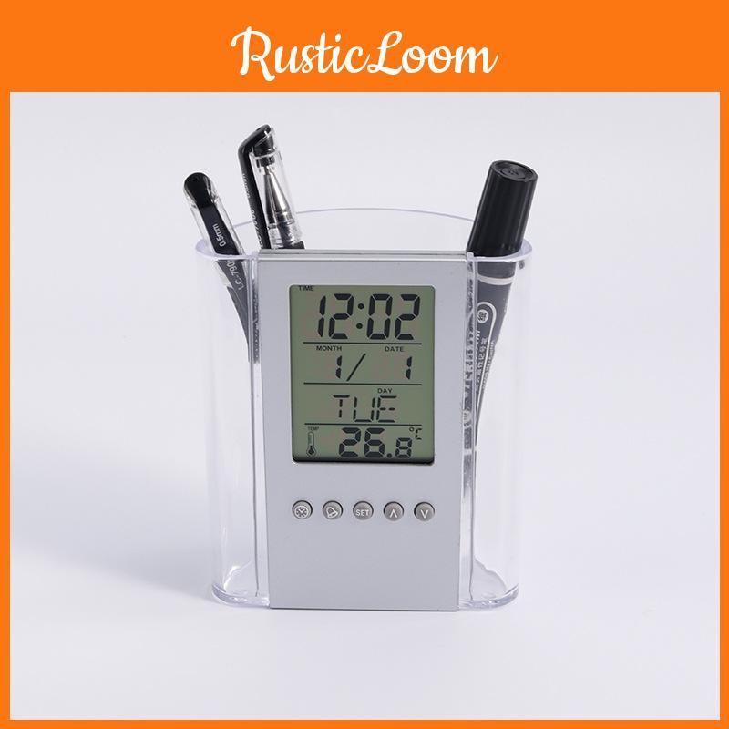 Acrylic Transparent Pen Storing Electronic Calendars Clock Decoration Supplies
