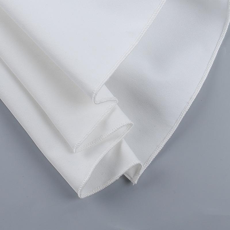 GMXIA Summer Polo Collar Puffy Sleeve Smock Top Corn-eye Webbing Slim-fit Halter Dress for Women