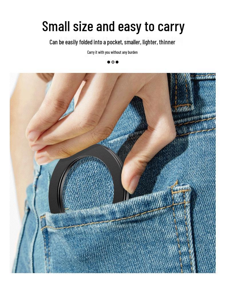 360° Magnetic Foldable Phone Ring Holder - Customizable & Retractable