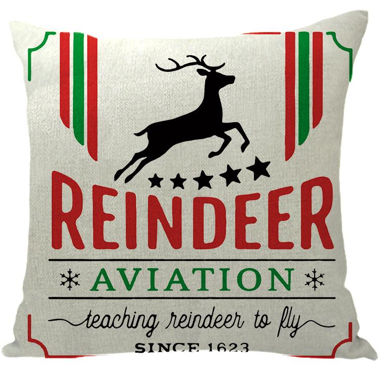 New Santa Claus Christmas Tree Printed Cushion Car Sofa Cushion Set Christmas Decoration