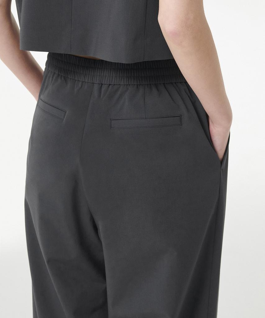 MUSINSA STANDARD WOMAN [Cooltandard] Women'S One-Tuck Wide Banding Slacks [Gray]