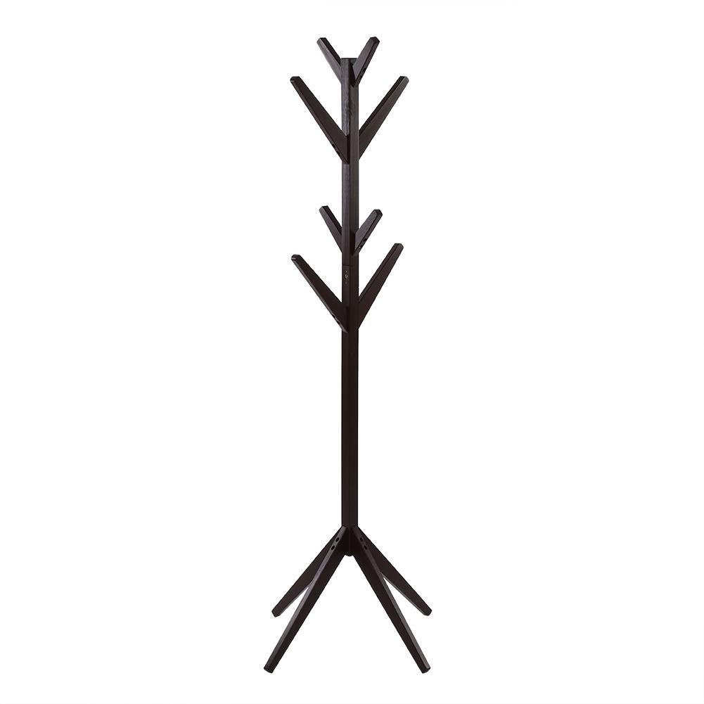 Sosnowy Wieszak na Ubrania Stojak do Wieszania Ubrań Szalików Rozmontowany Wieszak do Użytku Domowego Brązowy