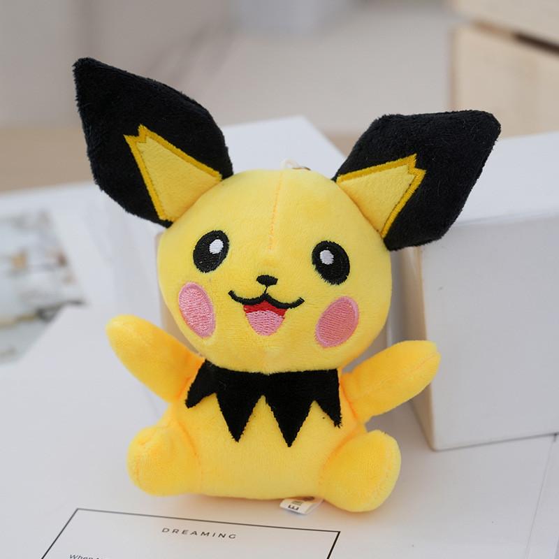 Adorable Pikachu Plush Toy Keychain Cute Cartoon Soft Stuffed Doll For Bags