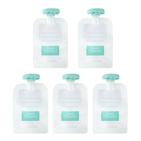 Homemade Babies Food Squeeze Station with Reusable Bags Dishwasher Safe BPA-Free Toddlers Puree Food Maker Pouch Filling Station