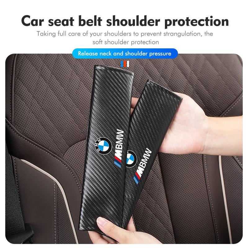 LLIT4 Car Seat Belt Shoulder Carbon Fibre Protection Pad Accessories For BMW M Performance E36 E46 E60 E90 E91 E92 E93 F30 F20