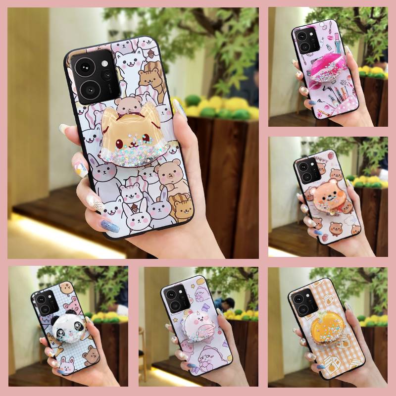 Glitter Cartoon Phone Case For Nokia HMD Skyline Skin Feel Silicone Dirt-resistant Cute Protective Fashion Design TPU