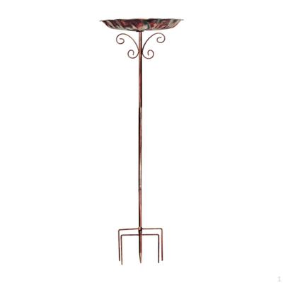 Bird Bath Bowl Birdfeeder Sturdy Metal Decorative with Prongs Base Birdbath Vintage Design for Lawn