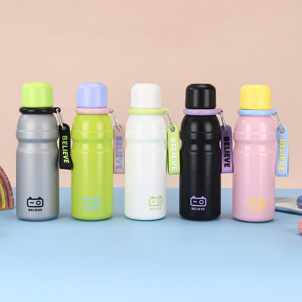 New Spunding Colorful Stainless Steel Thermos Cup Large Capacity Straight Drink Student Cup Outdoor Fitness Sports Water Cup