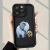 Two Cute Elephant Design Mobile Phone Cases Suitable for iPhone 17 Air 16 15 14 13 12 11 Pro Max Plus Anti-fall and Shockproof