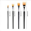 4pcs Serrated Shape Paintbrush Set for Watercolor Oil Digital Painting - Landscape Leaf Art Brushes for Artists & Students