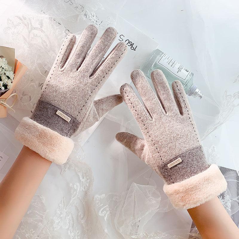 

Женские элегантные зимние термоперчатки - Мягкий на ощупь - как внешний материал, Неэластичные перчатки для холодной погоды для повседневной носки и официальных мероприятий, Теплые перчатки с сенсорным управлением