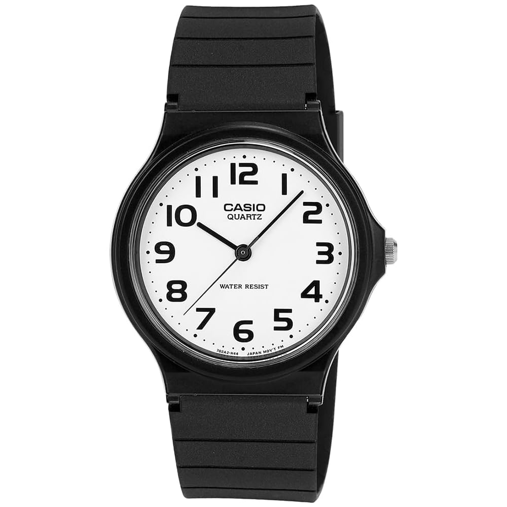 Casio Standard MQ-24-7B2 Men's Watch Analog Quartz White Dial Black Strap