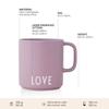 Tasse - design letters - lavande - porcelaine - 250 ml - minimaliste