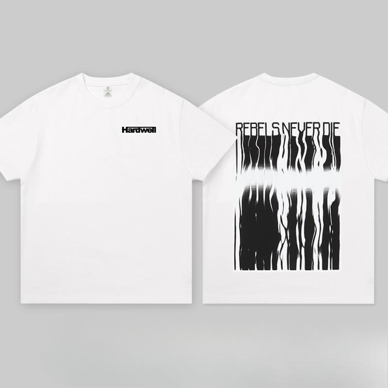 2025 Men's and Women's New Hardwell Cotton Short Sleeve T-shirt Casual Top 100 Dj Around Clothes Electric Sound Revealed Brand